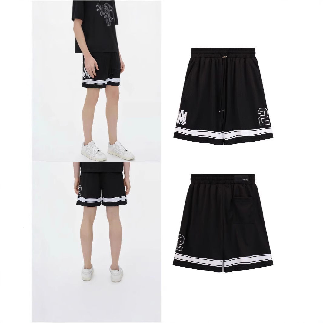 designer luxury men shorts for women 24 summer new mesh 22 number sports casual unisex amirishrit amiris GI0W
