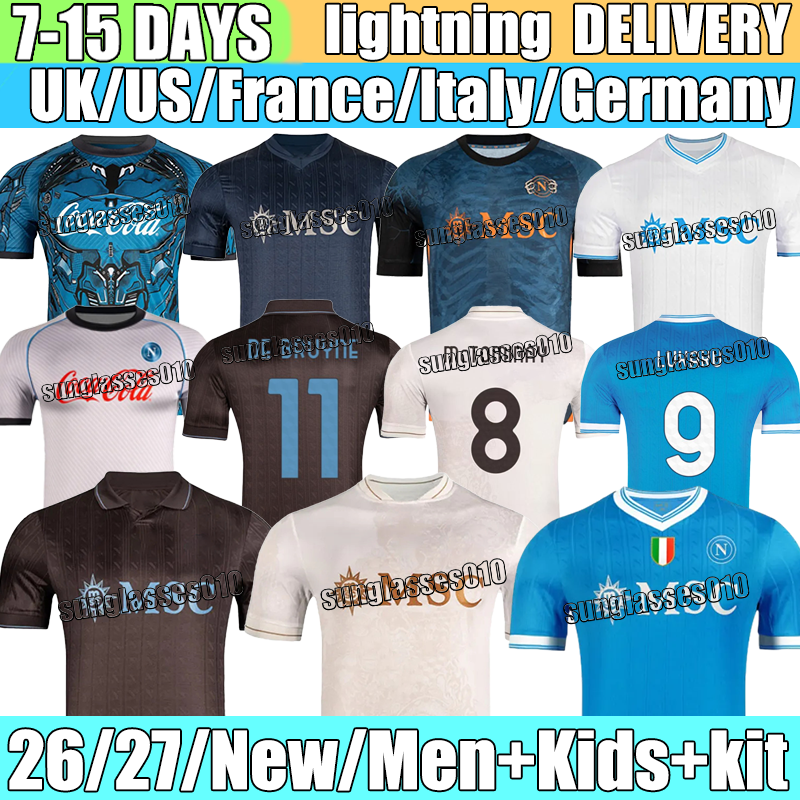 Napoli Jersey Halloween Soccer Jerseys LUKAKU Anguissa Mc TOMINAY DE BRUYNE Lobotka Hojlund NERES DI LORENZ0 Jerseys 2026 Football Shirt Men Kids kit Kits Unifor