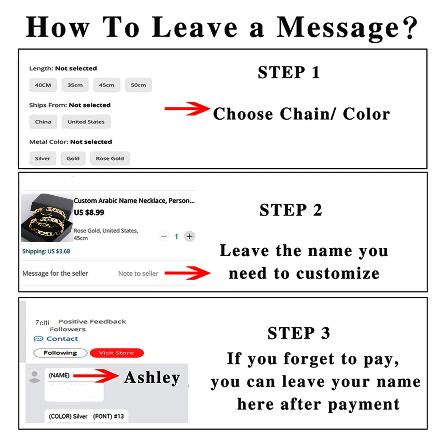 Zciti Custom Name Necklace 18K Gold Two Tone Gold Personalized Jewelry Stainless Steel Necklaces Double Plate 3D Nameplate Gift 251224