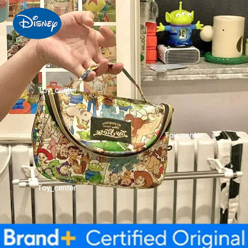 Disney Toy Story Woody Cloth Zipper Large Capacity Pencil Bag Makeup Bag Travel Storage Multifunctional Bag Girl Birthday Gift H251227