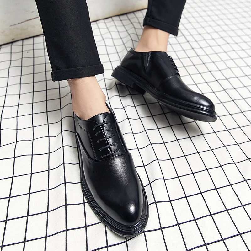 Classic Oxfords Leather Shoes Men Retro Mens Dress Shoes Casual Business Social Brogues Wedding Leather Shoes Male Z251227