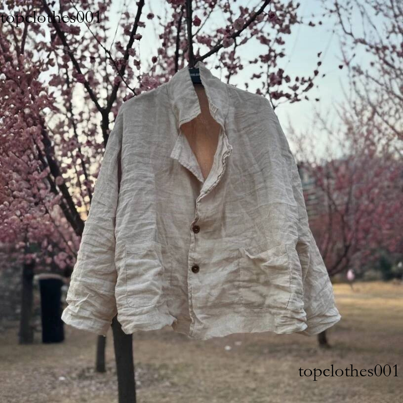 Women Cotton Linen Tailored Coats New Arrival 2025 Spring Vintage Style Plain Color Loose Female Long Sleeve Casual Jacket M1100