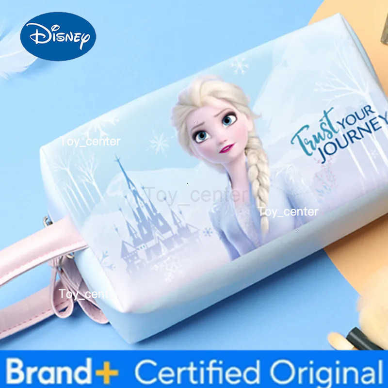 Disney Anime Frozen Elsa Cosmetic Bag Kawaii Elsa Portable Pencil Case Large Capacity Stationery Storage Bag Cartoon Wash Bag H251227