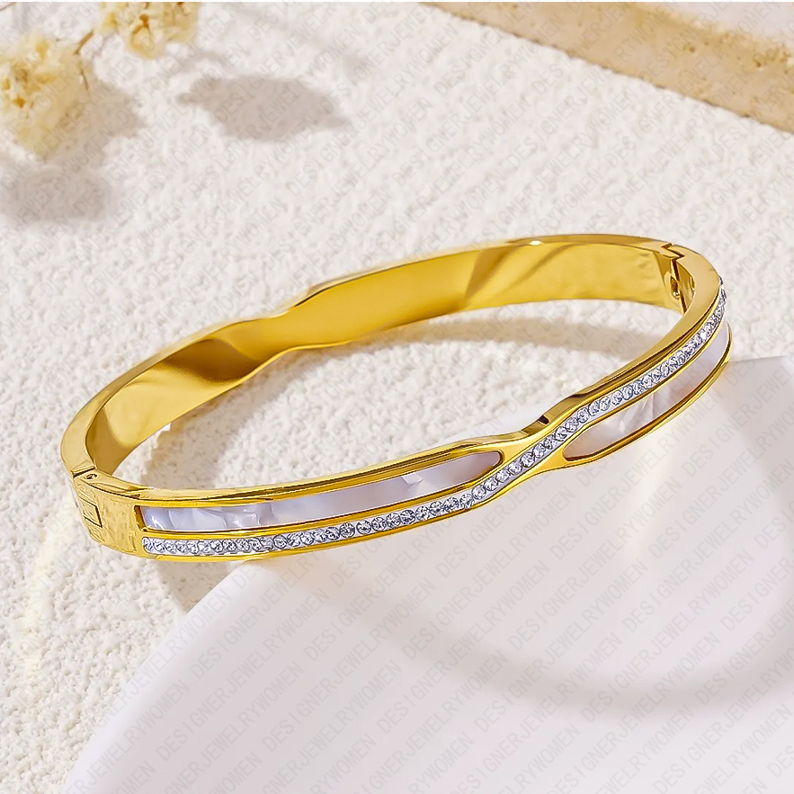Designer Bracelet Bracelet for Women Gold Bangle Shell Bangles Luxury Jewlery Designer for Women Elegant Timeless Sparkling Gift Premium Exclusive Sig