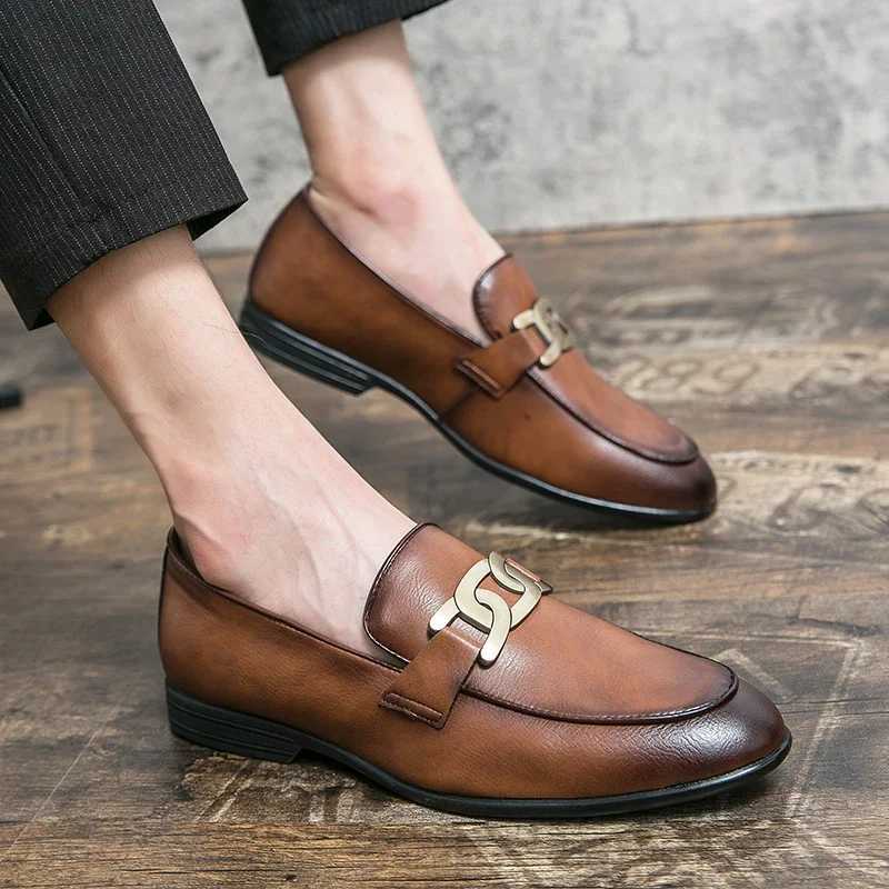 Tassel Leather Oxfords Shoes Men Loafers Casual Slip on Men Dress Shoes Italian Graceful Wedding Party Shoes Men Black Z251227
