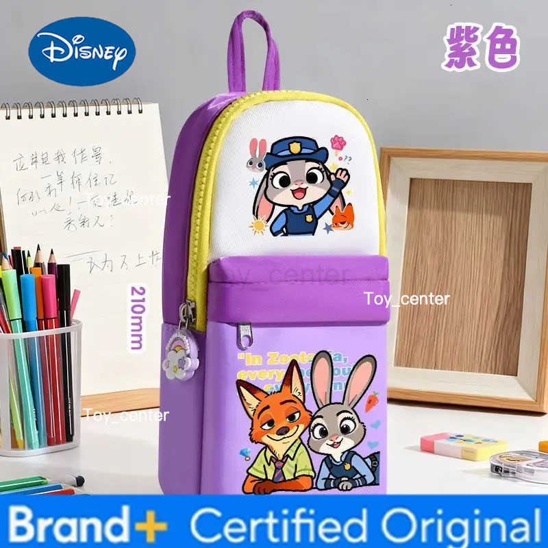 Disney Cute Cartoon Judy Nick New Unisex Multi-Layer Pencil Case for Boys and Girls Stylish and Large Capacity Stationery Box H251227