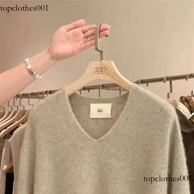 Women's Sweater Spring Autumn V-neck Long Sleeve Pullover High Quality 100% Merino Wool Knitwear Cashmere Top