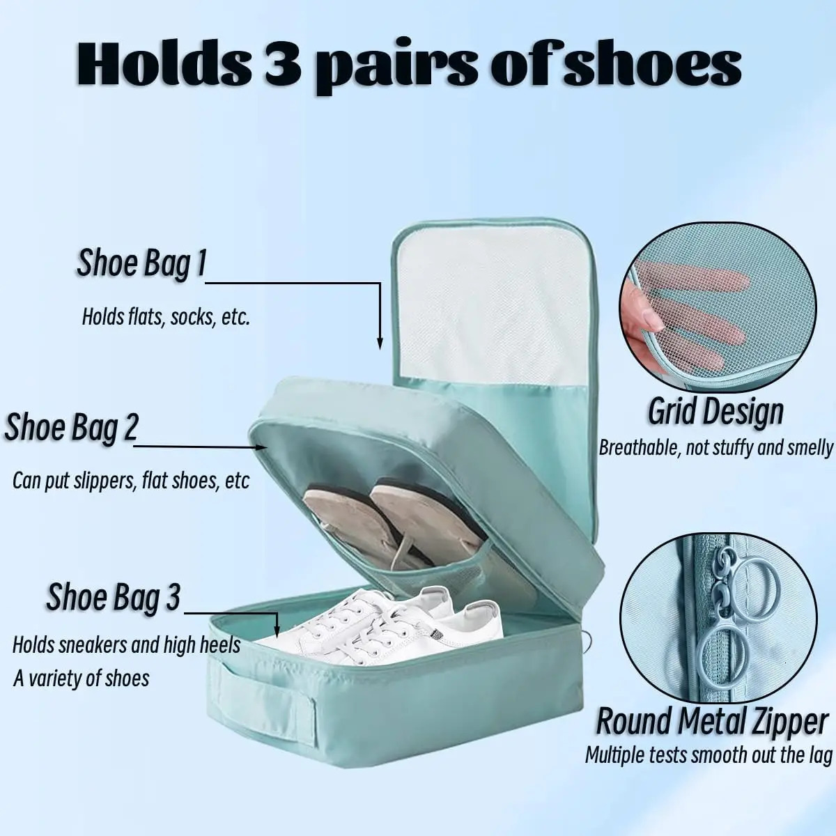 Portable Travel Shoe Bag Underwear Clothes Bags Shoe Organizer Storage Bag Multifunction Travel Accessories Storage Bags Pouch 251226