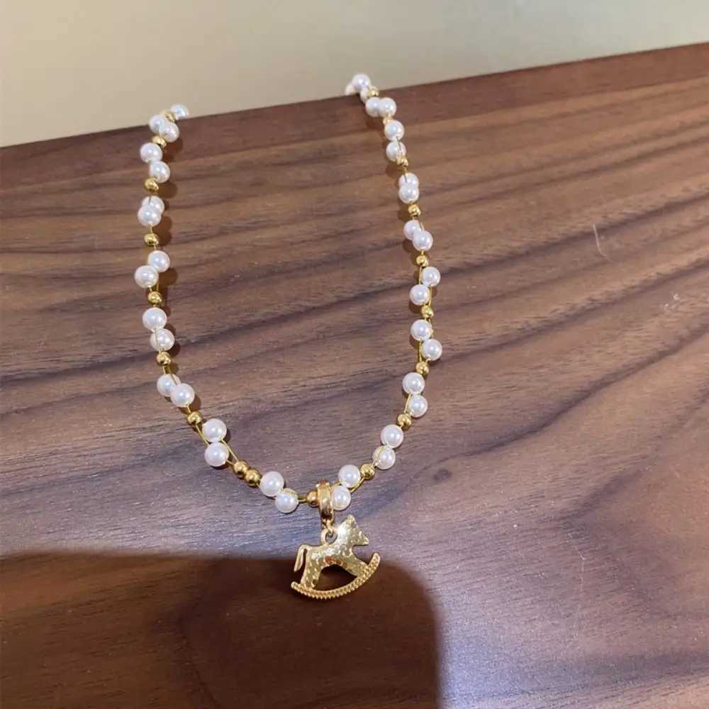 luxury Gifts Adjustable Horse Necklaces Colorful Exquisite Horse Pendant Sweater Chain Accessories M251227