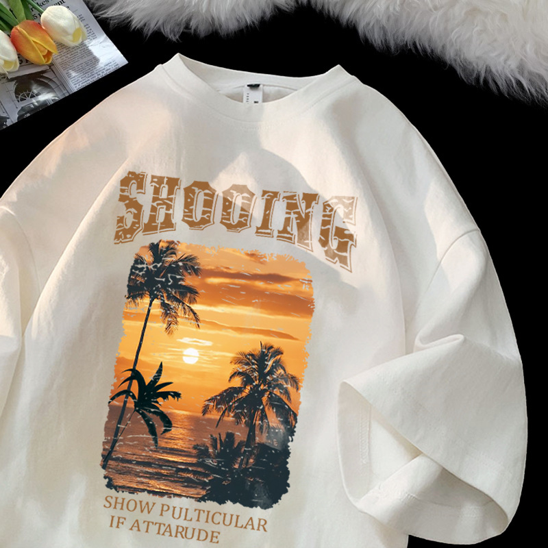 American Vintage Short Sleeve T-shirt, 2026 New Trendy & Versatile Tee, Summer Student Casual Cool Top