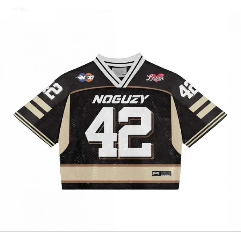T-shirt Jersey Rugby Shirt, Retro American & European Casual Hip-Hop Streetwear, High Street Short Sleeve