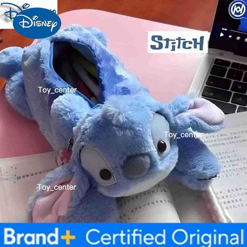 Disney Stitch Plush Cute Pencil Case Anime Kawaii Pen Bag Kids School Home Stationery Box Lilo Stitch Plush Bags Kids Gift Toy H251227