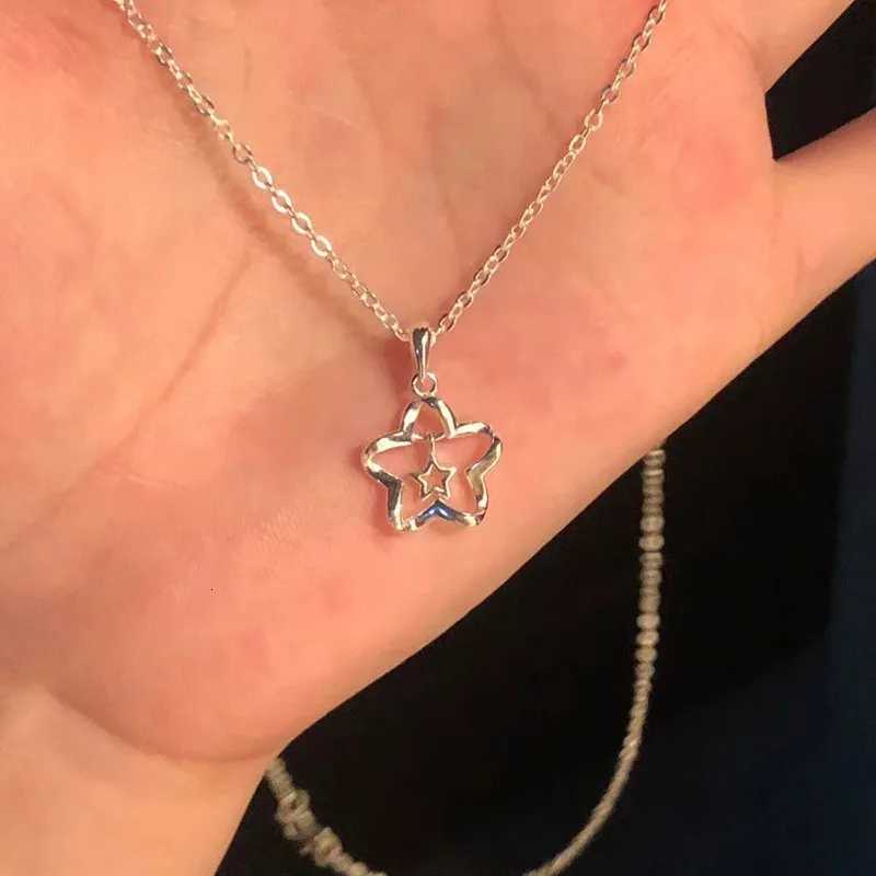 Lxxsss Infinite Surrounding Hollow Star Necklace for Women Niche Design Light Luxury High-End Double Star Clavicle Chain M251227