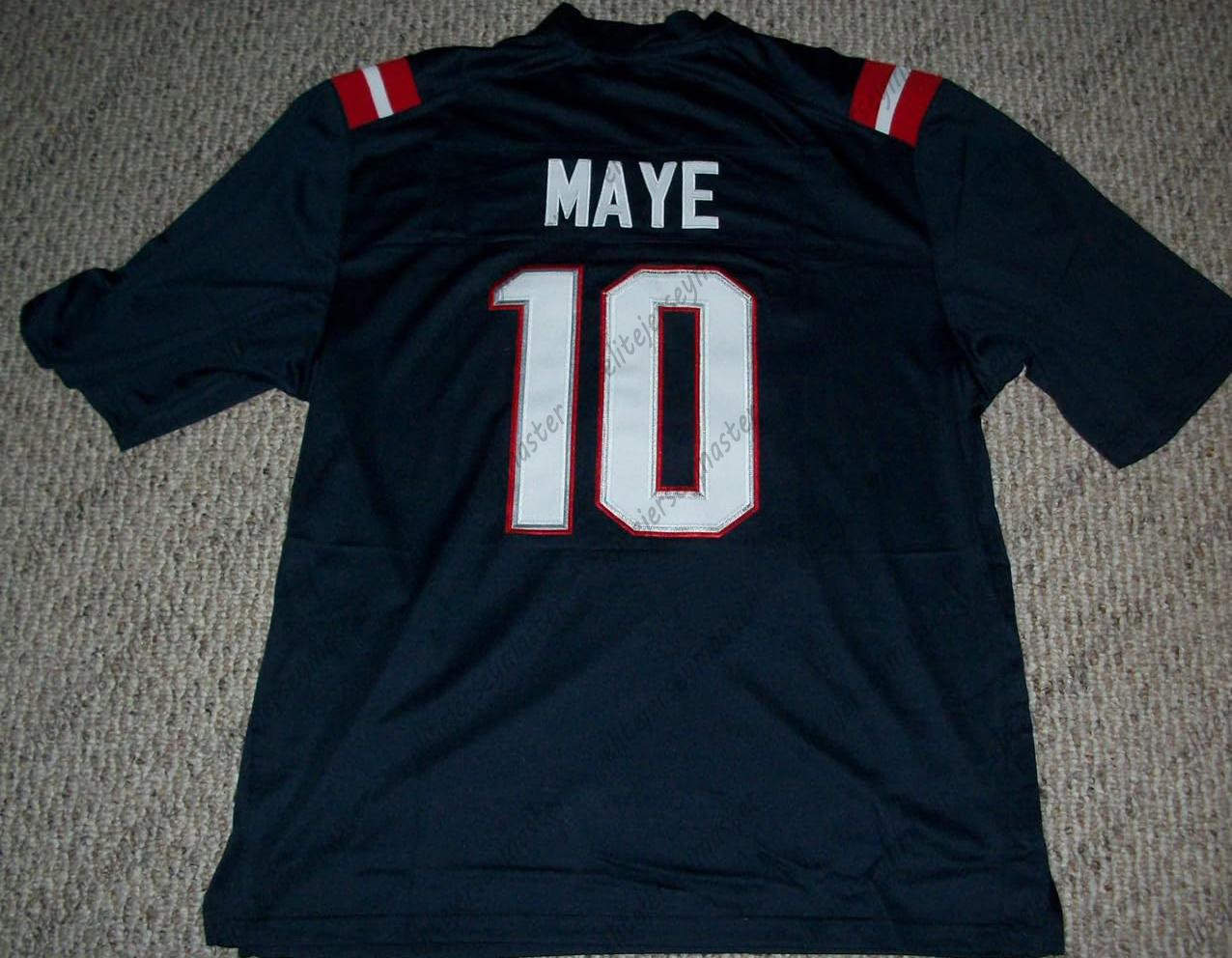 Drake Maye 10 Christian Gonzalez 0 Hunter Henry 85 Julian Ashby 47 Marcus Bryant Anfernee Jennings Personalized Customized Football Jerseys Custom Any Number Name