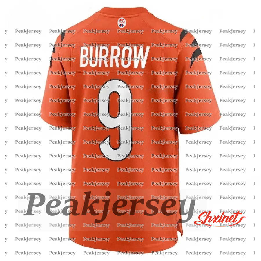 Custom Football Joe 9 Burrow Jersey JaMarr Chase Brown Germaine Pratt Geno Stone Tee Higgins Evan McPherson Sam Hubbard jersey (shxinet)