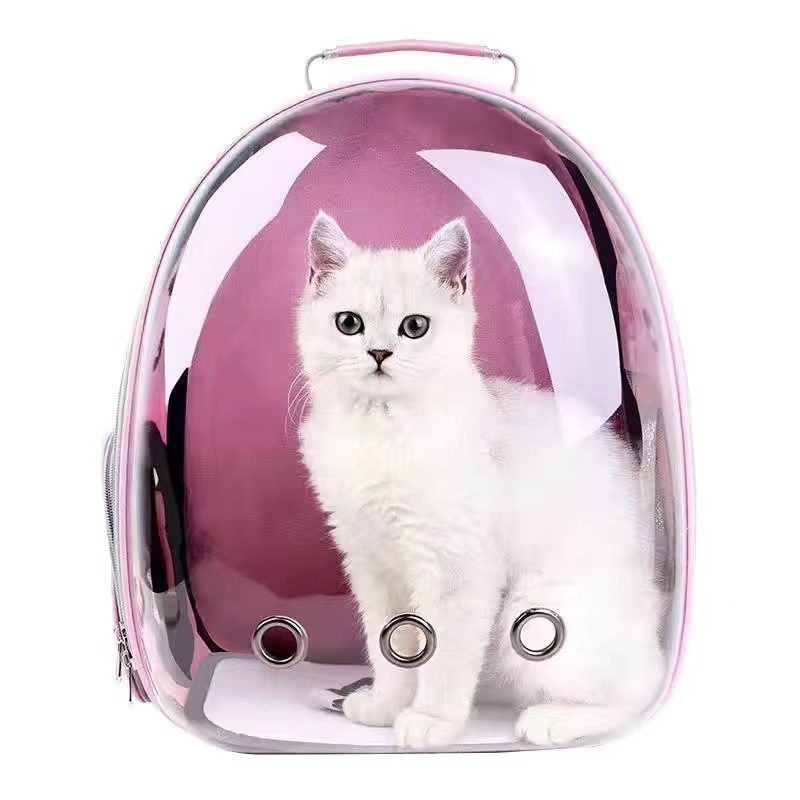 Space Capsule Cat Backpack Transparent Ventilated Pet Carrier for Outdoor Portable Shoulder Bag