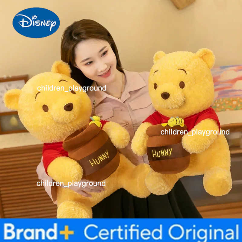 Disney 35cm Anime Honey Jar Winnie The Pooh Soft Plush Toys Pooh Bear Stuffed Animal Dolls Children Kids Kawaii Birthday Gift H251227111