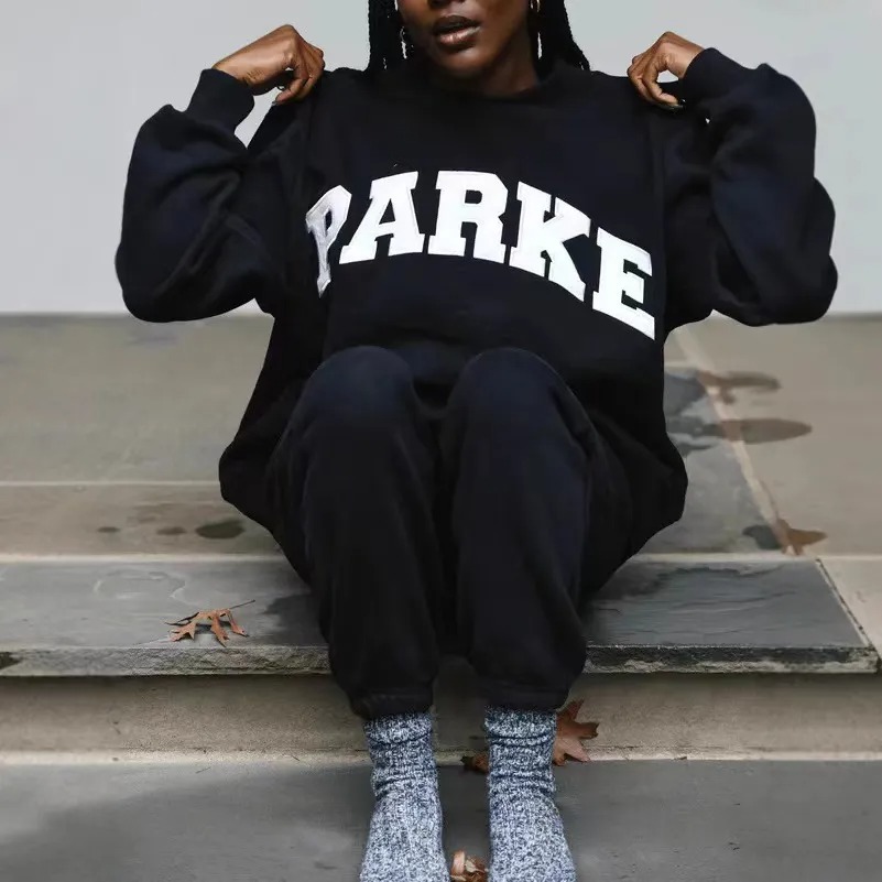 parke hoodie essential sweatshirt womens mockneck sweatshirt spring autumn outdoor casual hoodies daily outfit woman loose fit sweatshirts designer parke