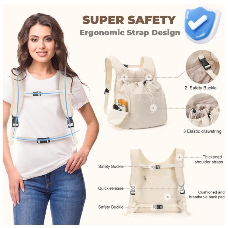 Outdoor Portable Dog Backpack Large Capacity Breathable Pet Carrier Cat Chest Bag for Hiking