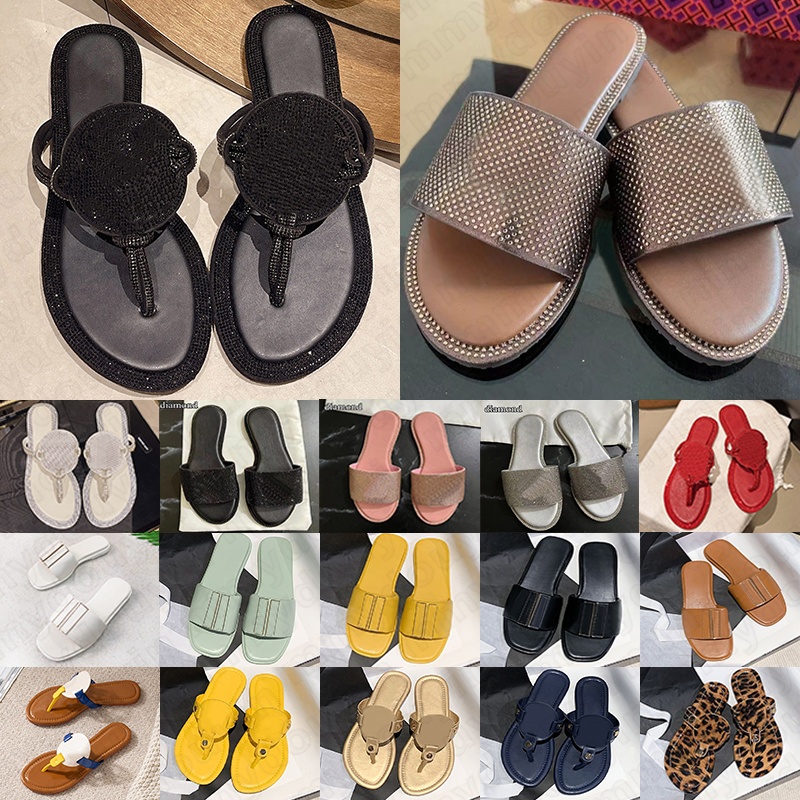 free shipping sandals designer women sandles lady beach slippers diamond sparkling leather patent slipper sliders shoe summer beach slides shoes