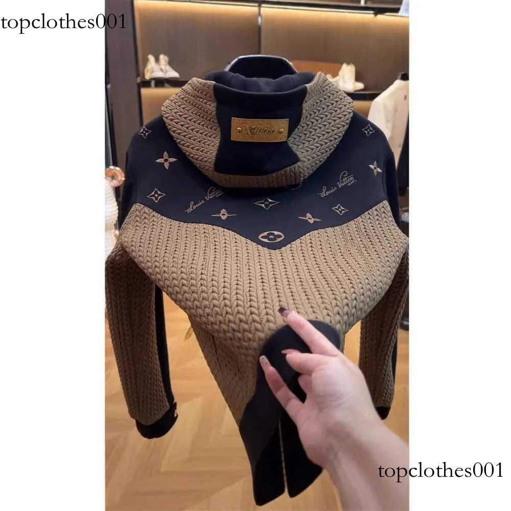 Autumn Winter Small Fragrance Style Men's New Jacket Light Luxury Designer Hooded Old Flower Wheat Ear Loose Casual Fashion Coat