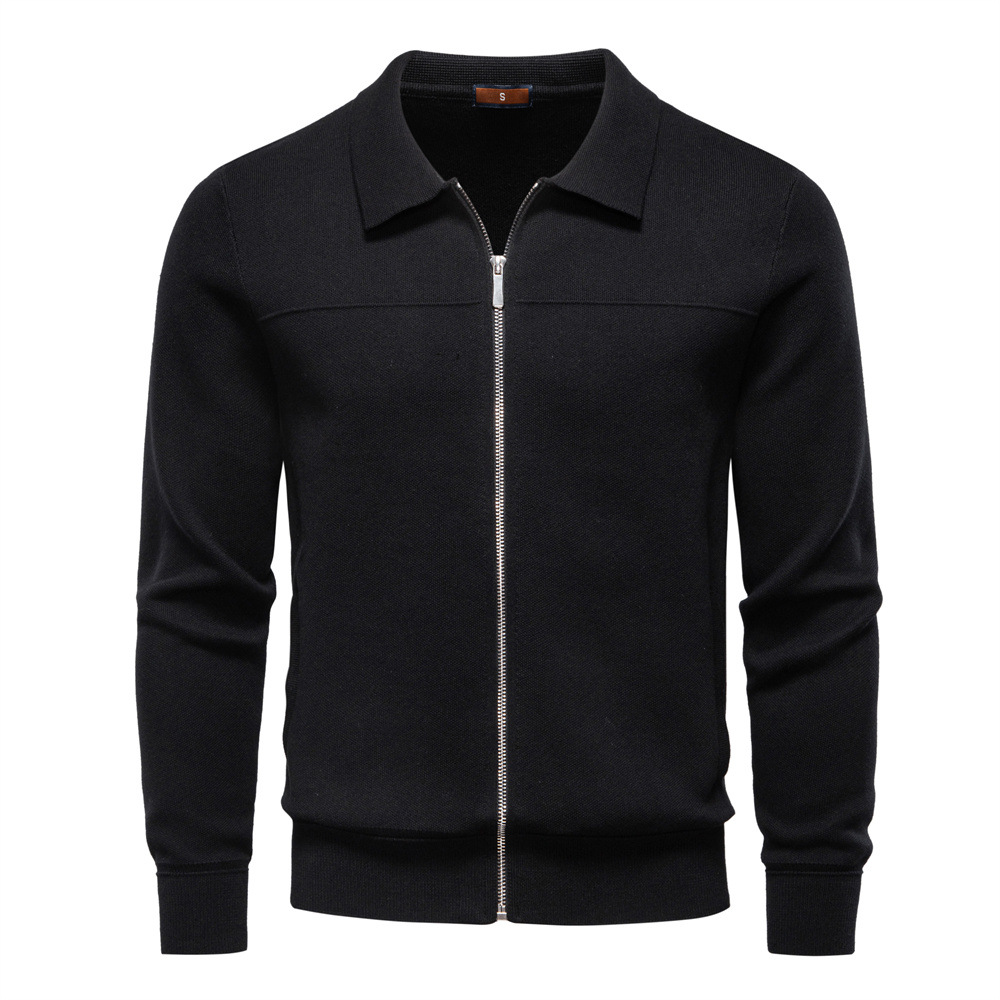 WOZK autumn and winter new men's jacket sweater cardigan men's zipper business casual jacket men