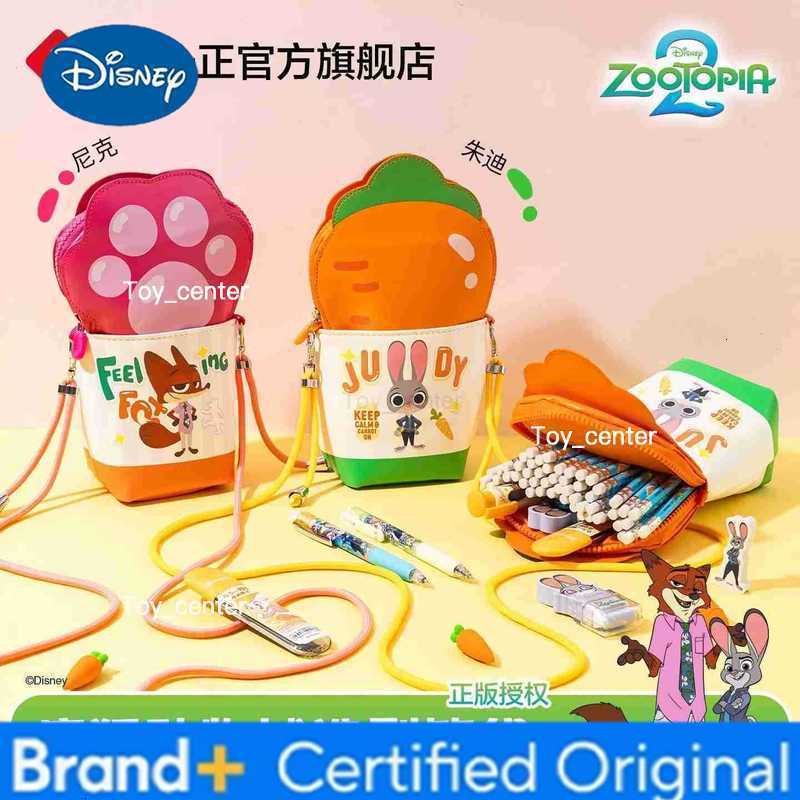 Disney Zootopia2 Series Nick Wilde pencil case cute Judy Hopps Crossbody bag pencil case large capacity cartoon pencil case gift H251227
