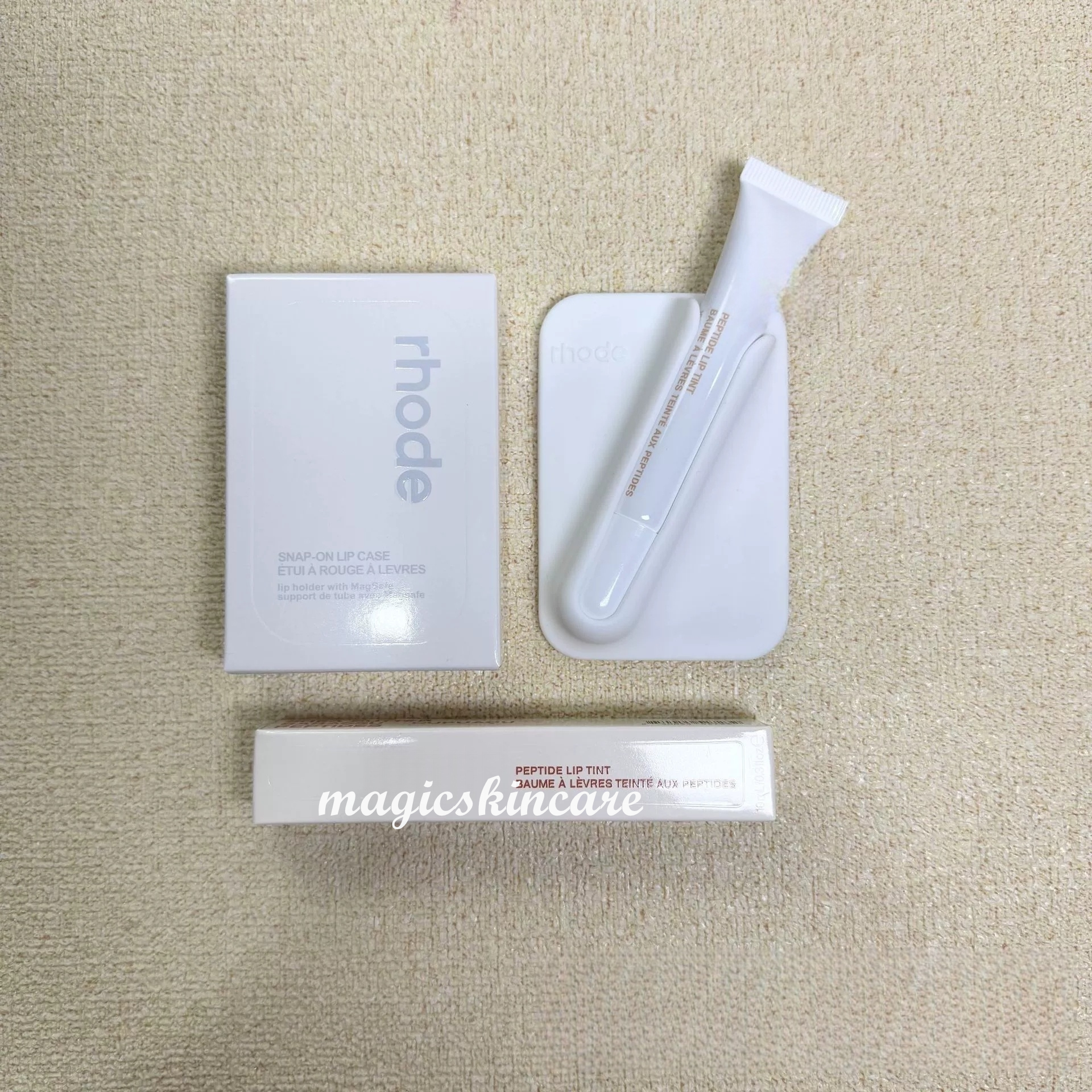 Compact Lightweight Lip holder with MagSafe rhodee snap-on lip case works with all MagSafe compatible iPhone models and cases cosmetics makeup tools