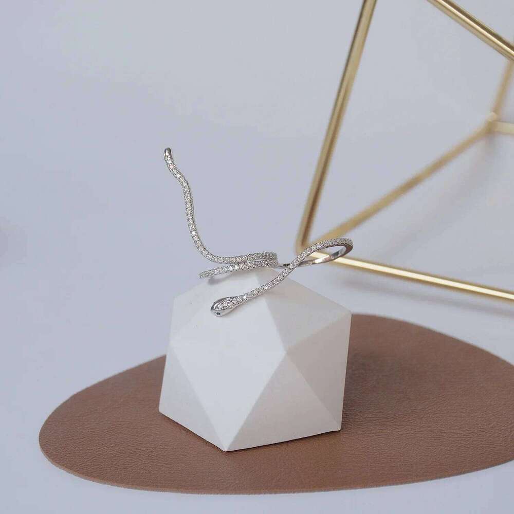New Fashion Brand Delicate Crystal Adjustable for Women Luxury Jewelry Unique Zircon Snake Rings
