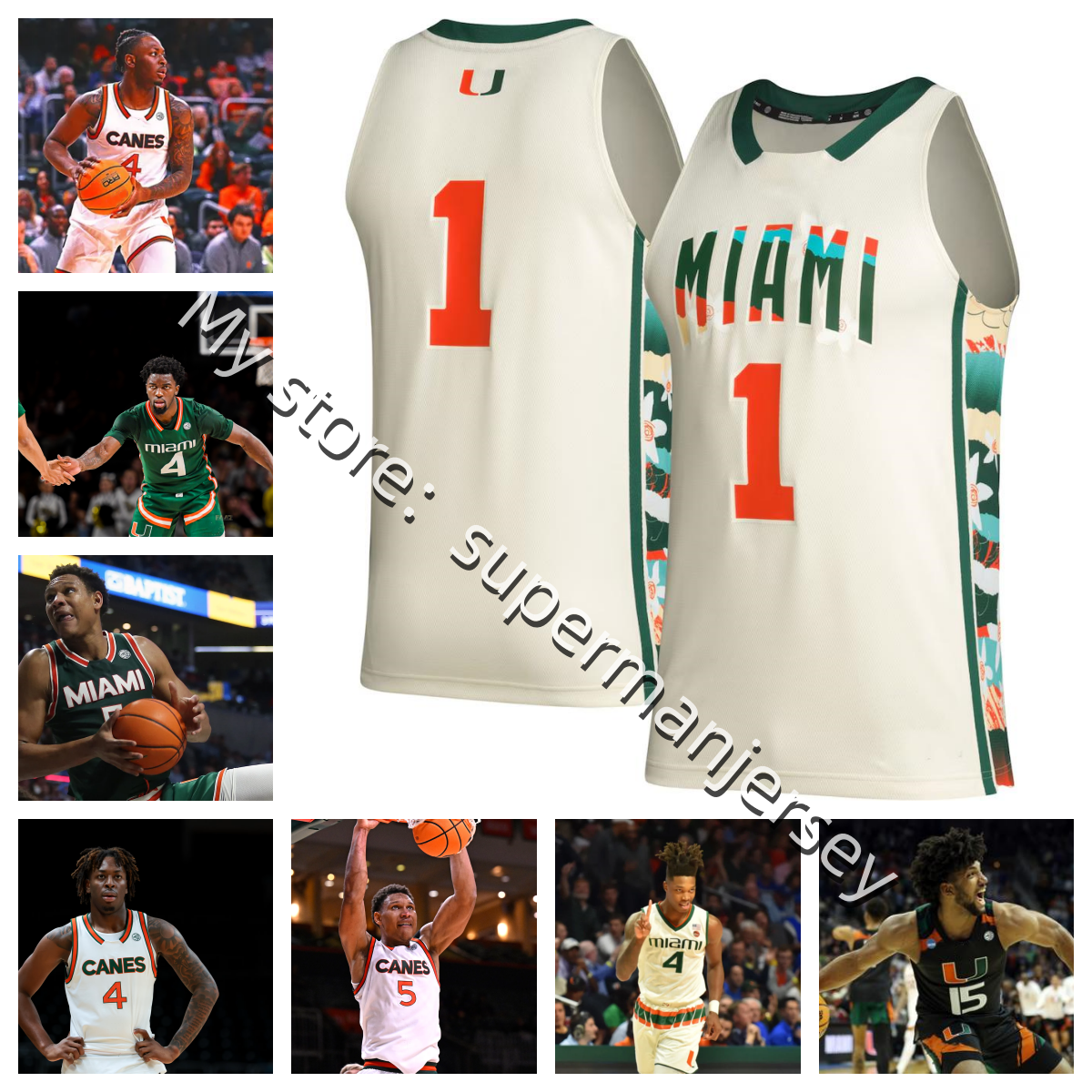 2025-26 Miami College basketball Jersey Allen Altuntas Donaldson Dovrat Henderson Kee Laboy II Maddox Malovec Reneau Udeh Jr. Men women youth