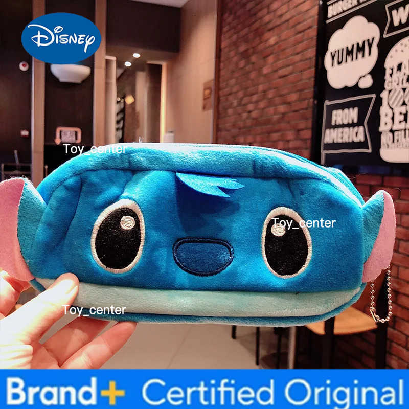 Disney Anime Stitch Plush bag Girls Makeup bag Boys Pencil Box School Cute Large Capacity Pencilcase Stationery School Supplies H251227