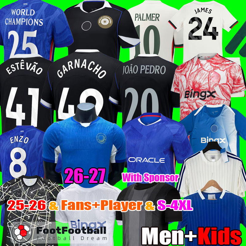 S-4XL 25 26 27 GARNACHO Estevao JOAO PEDRO ENZO PALMER NETO CAICEDO Soccer Jerseys FC jersey 2025 JAMES Chelseaa 2026 BADIASHILE MUDRYK Football Shirt Men Kids Kit tops