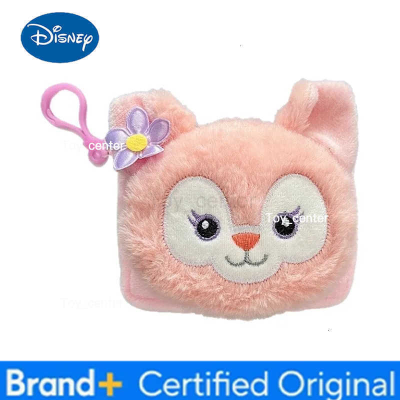 Disney New Fashionable and Cute Lina Belle Coin Purse Square Portable Carry Card Holder Girls Heart with Key Hook Mini Pouch H251227