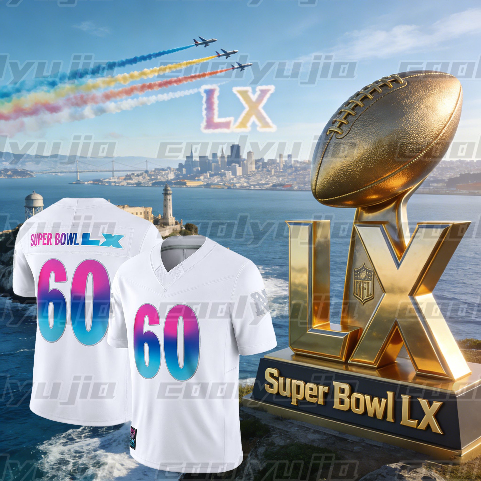 San Franciscocity Super Bowl LX 2026 Seattles Seahawkss Ramss Brown Texan patriotes steelerss Chargerss 49erss Commanders Broncoss Jaguarss bill football jersey