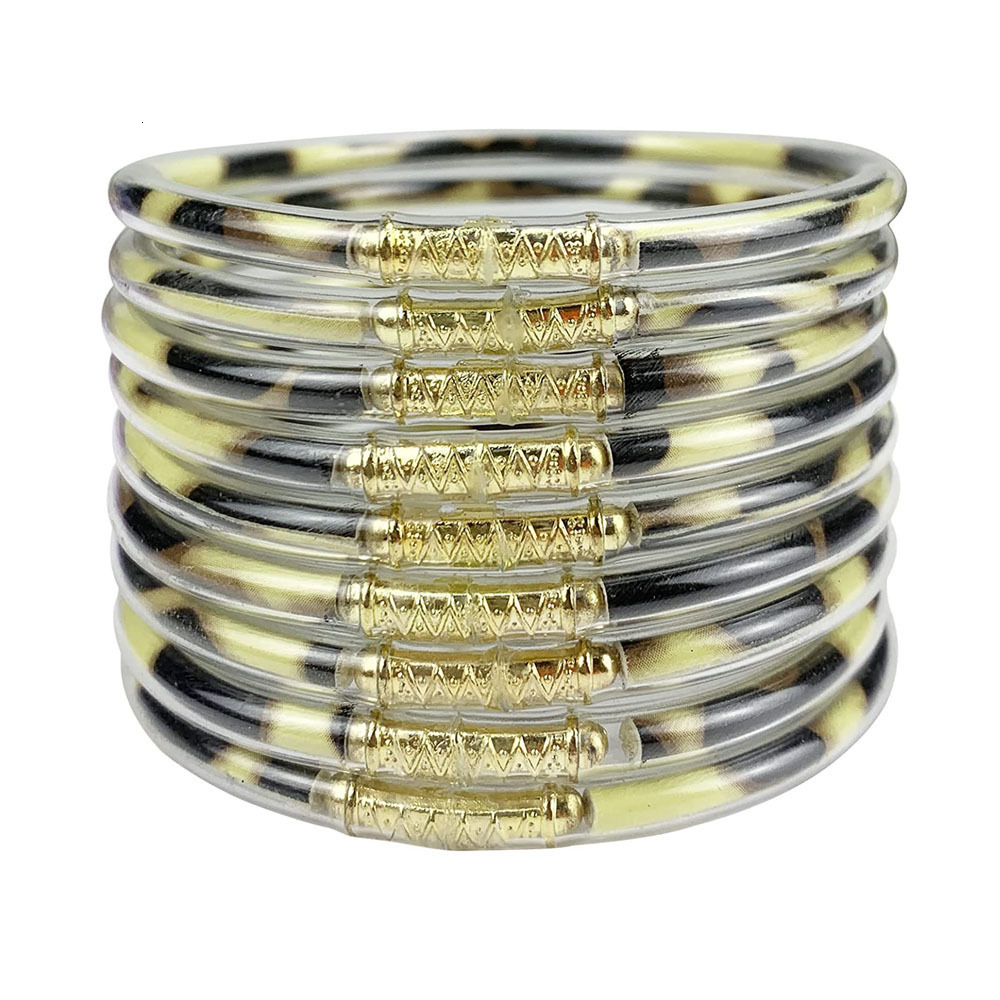 9pcs Mix Glitter Jelly Bracelet Set Womens Tibetan Buddhist Temple Lucky Charm Bangle Gift for Girls Mothers Day 250903