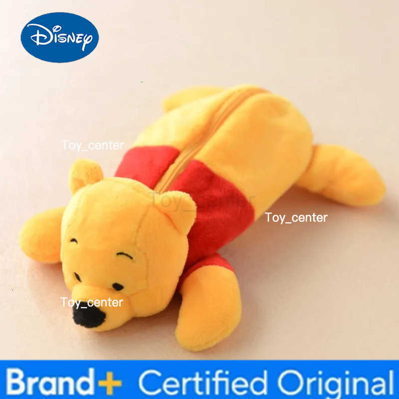Disney Pooh Bear Pencil Bag Cartoon Anime Pen Pouch Student Stationery Storage Bags Pen Box Girl Cute Plush Large Capacity Case H251227