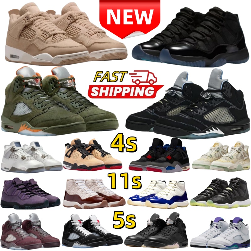 With Box 4s 5s 11s Basketball Shoes for men women Black Cat Cave Stone Metallic Reimagined UNC Washed Teal Pearl Gamma Inner Beast Military blue Mocha trainers sports