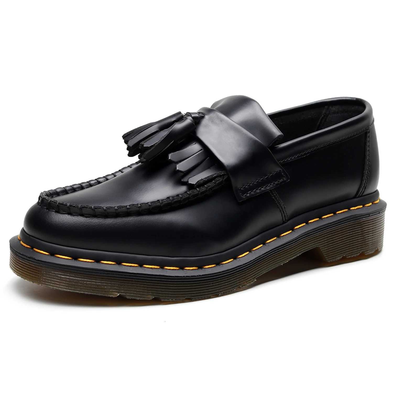 Spring and Autumn Men and Women Loafers 2024 Fashion Tassel Shoes Women Slip-On British Business Casual Leather Shoes Luxury 46 Z251227