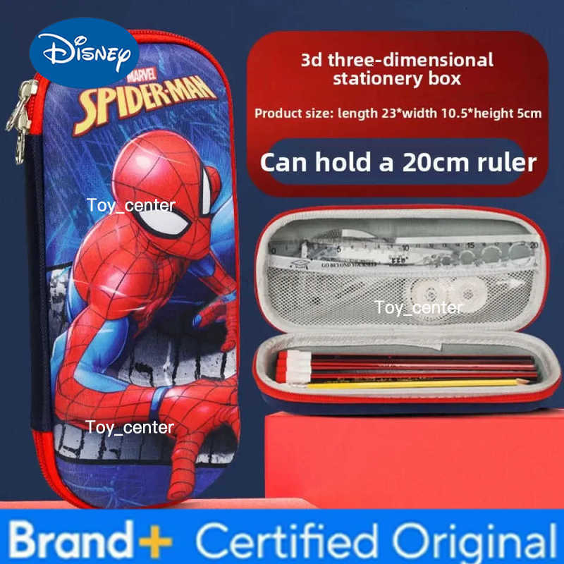 Disney Spider-Man 3D Stereo Pencil Case Pencil Case Spider Man Large Capacity Pencil Box Kids Toys Gifts H251227