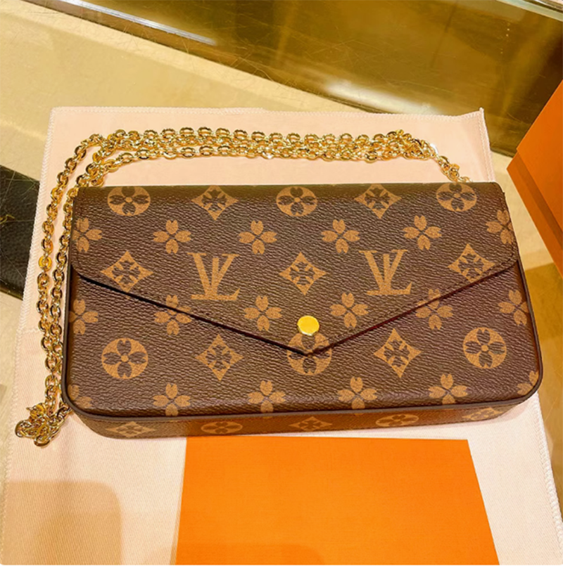 Top 3pcs set Women Classic Luxury designer handbag Pochette Felicie Bag Genuine Leather Shoulder Clutch Tote Messenger Purse Crossbody Bag06