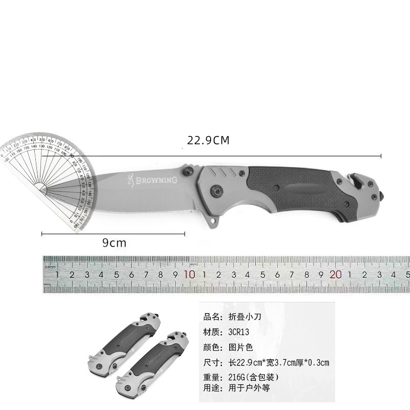 9 knife Spring Tactical Assisted Folding Knives Rescue Camping Survival Pocket Knife