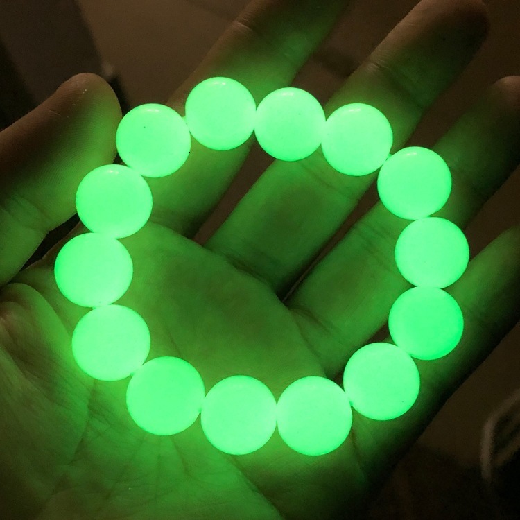 Luminous Stone Bracelets Fluorescent Night Blue Light Bead Bracelet Glow In The Dark Jewelry Glowing Stone Bangle Pulsera Gifts 251014