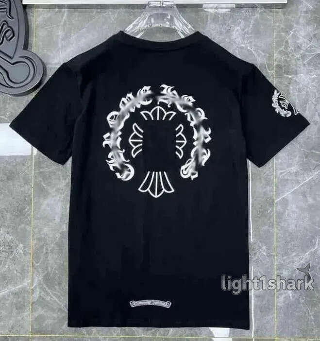 Cross Sanskrit Chromelys T-Shirt Fashion Designer Men Women Heats Printed Cotton Casual Chrome Tees Short Sleeve Streetwear Lightweight And Breathable eb