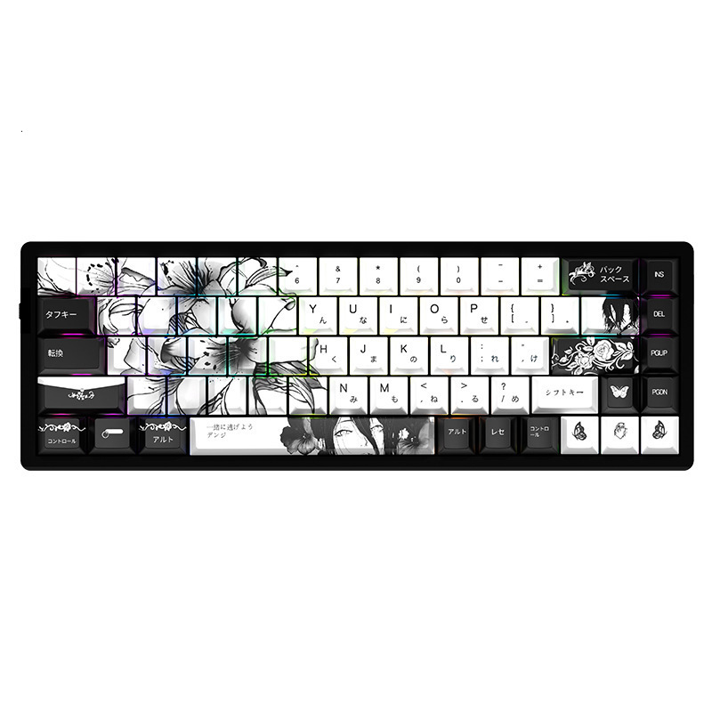 74Key Small Layout Keycaps Original SideEngraved Translucent PBT DyeSublimation Keycaps Compatible with 606168 Mechanical Keyboards 240929