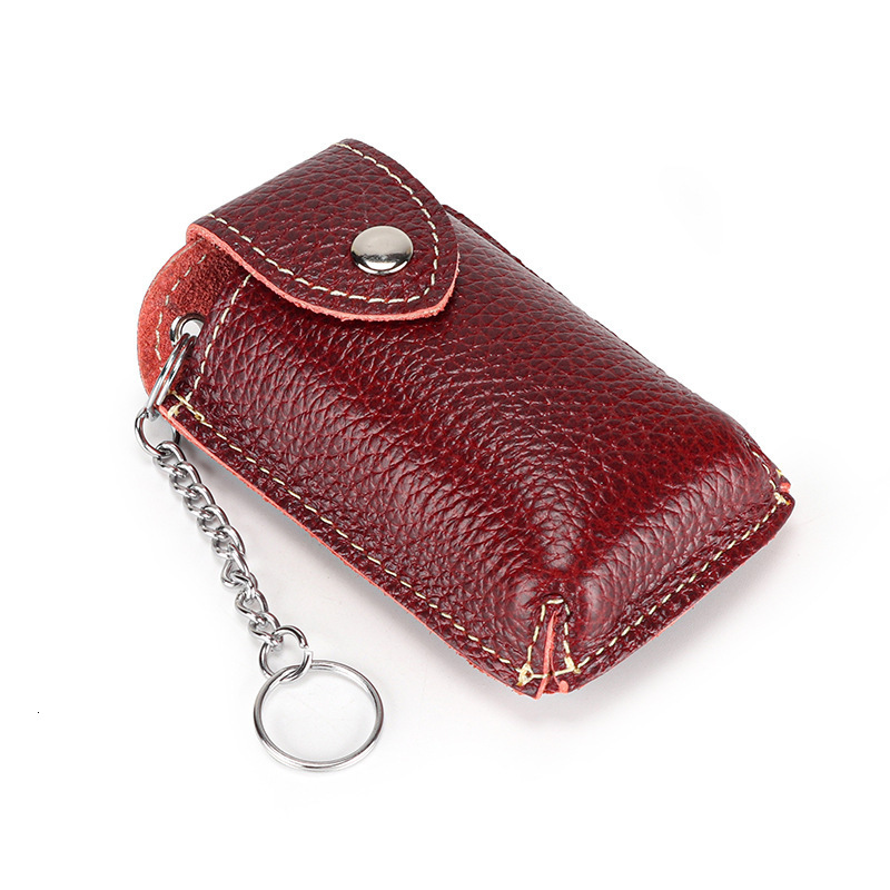 Leather belt key bag belt car remote control cover fashion hanging waist easy to carry car key cover Korean version