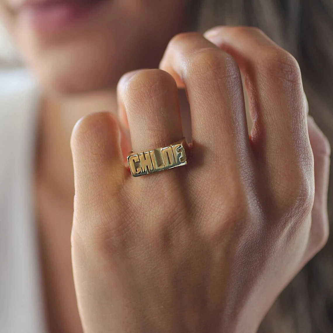 Custom Gold Gothic Rings for Men Women Stainless Steel Name Ring Personalized Chunky Knuckle Rings Birthday Gifts 251224