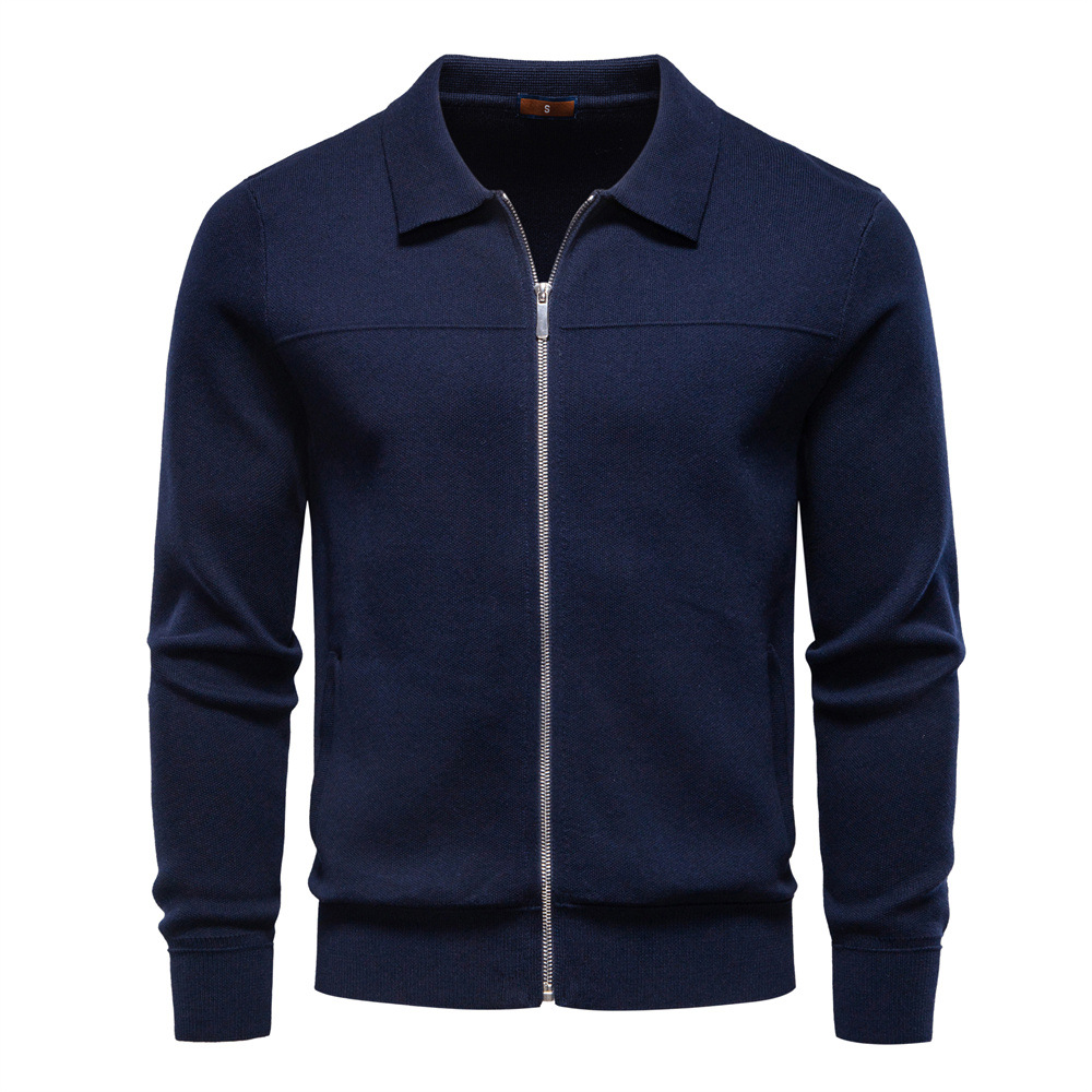 WOZK autumn and winter new men's jacket sweater cardigan men's zipper business casual jacket men