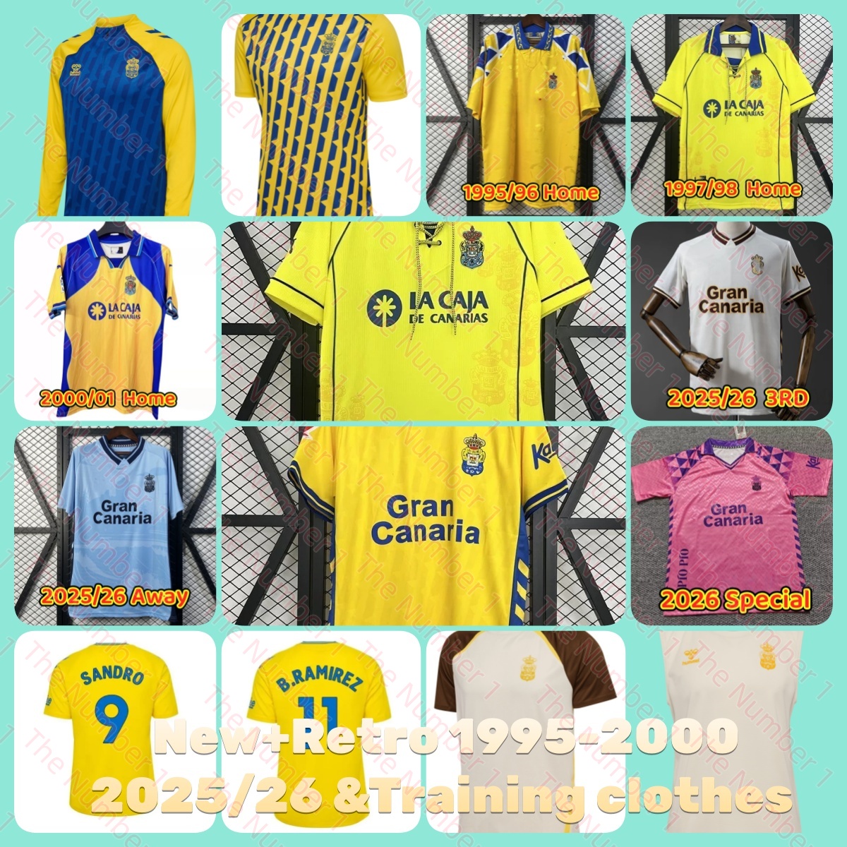 25 26 UD Las Palmas Soccer Jersey Retro 1995 97 98 00 01 2026 BENITO A.MOLEIRO JONATHAN ALEX SUAREZVIERA SANDRO Pejino CARDONA LOIODICE Home/Away jersey training shirt