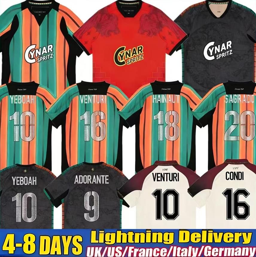 25 26 Venezia FC soccer Jerseys ZAMPANO YEBOAH 2025 2026 Venice Home away DUNCAN BUSIO ORISTANIO Football shirts NICOLUSSI POHJANPALO ELLERTSSON Maglia