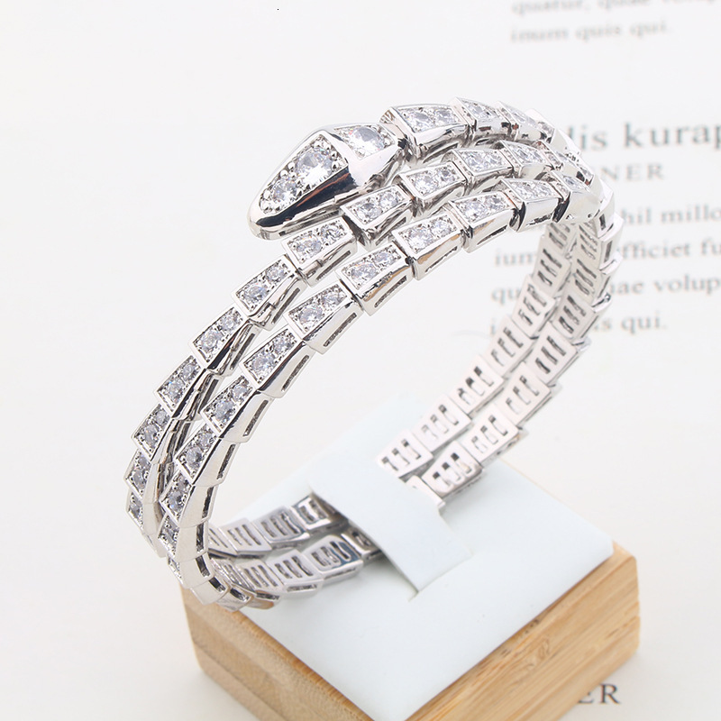 And Style New Creative Snake-Shaped Three-Ring Bracelet Open Personality Unisex Trendy Bracelet Wholesale